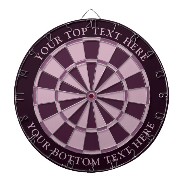 Purple Colors Dartboard with Custom Text (Front)