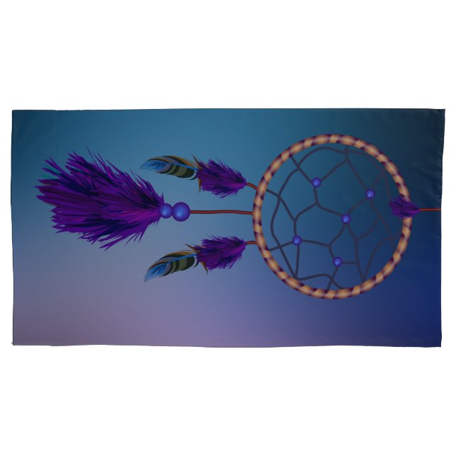 Purple Colors of Southwestern Dreamcatcher Pillow Case (Front)