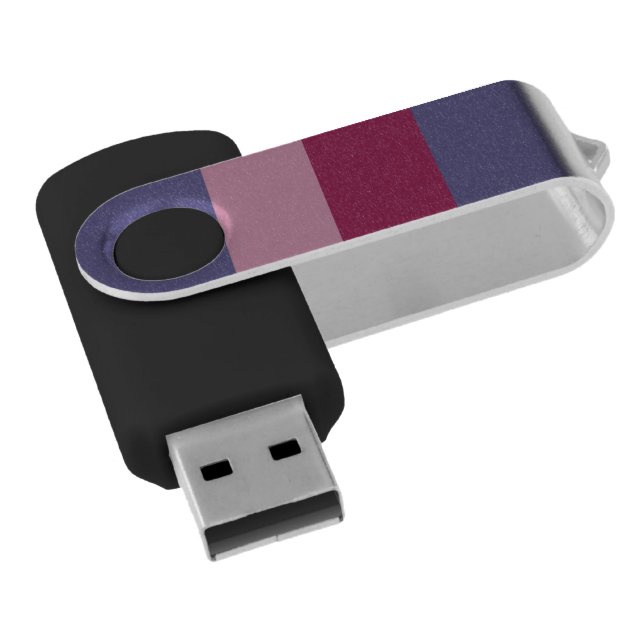 Purple colors stripes flash drive (Angled)
