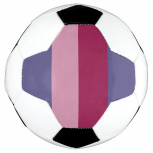 Purple colors stripes soccer ball