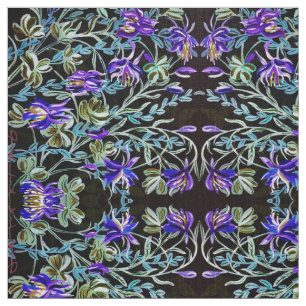 Purple Columbine Fabric