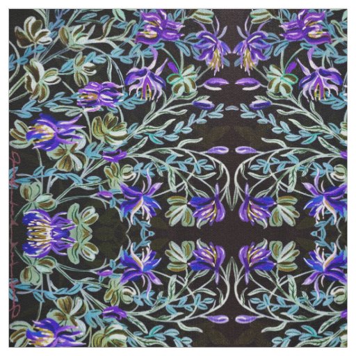 Purple Columbine Fabric