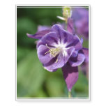 Purple Columbine Flower in Bloom Temporary Tattoos