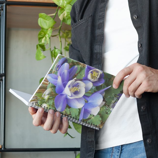 Purple Columbine Flowers Floral Notebook (In Situ)