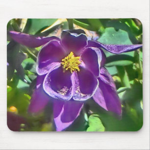 Purple columbine mousepad