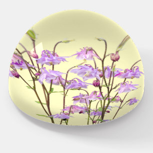 Purple columbines paperweight