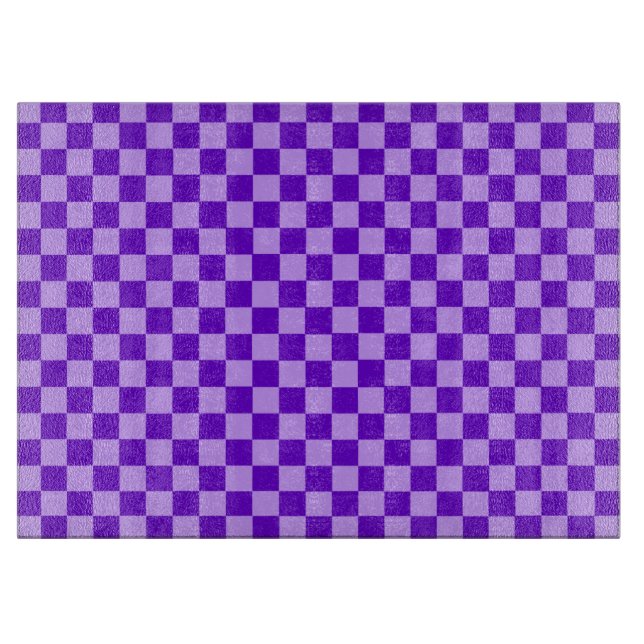 Purple Combination Checkerboard by Shirley Taylor Cutting Board (Front)