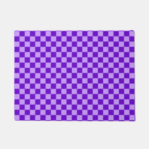 Purple Combination Checkerboard by Shirley Taylor Doormat