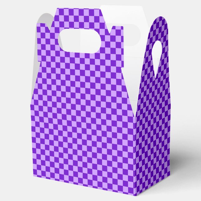 Purple Combination Checkerboard by Shirley Taylor Favor Boxes (Opened)