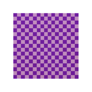 Purple Combination Checkerboard by Shirley Taylor Wood Wall Art
