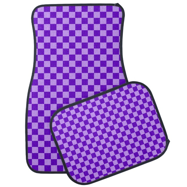 Purple Combination Checkerboard by ShirleyTaylor Car Floor Mat (Set)