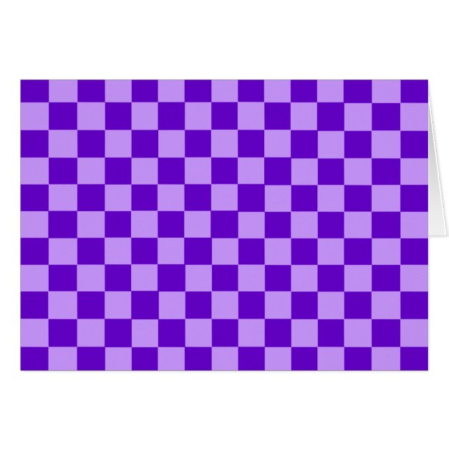 Purple Combination Checkerboard by ShirleyTaylor Cards (Front Horizontal)