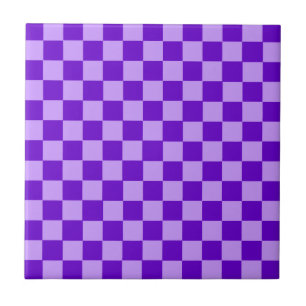 Purple Combination Checkerboard by ShirleyTaylor Ceramic Tile