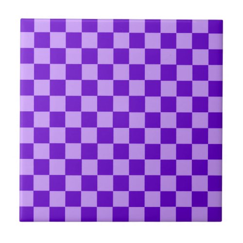 Purple Combination  Checkerboard by ShirleyTaylor Ceramic Tile