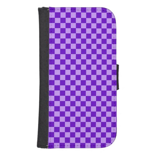 Purple Combination Checkerboard by ShirleyTaylor Wallet Phone Case For Samsung Galaxy S4