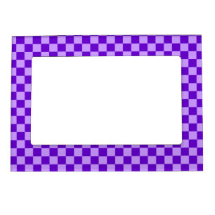 Purple Combination Classic Checkerboard by STaylor Magnetic Picture Frame