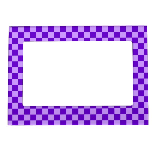 Purple Combination Classic Checkerboard by STaylor Magnetic Picture Frame (Front)
