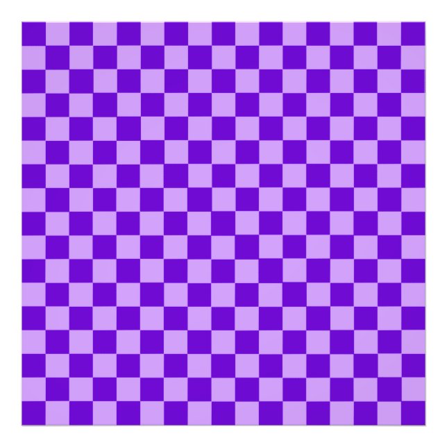 Purple Combination Classic Checkerboard by STaylor Photo Print (Front)
