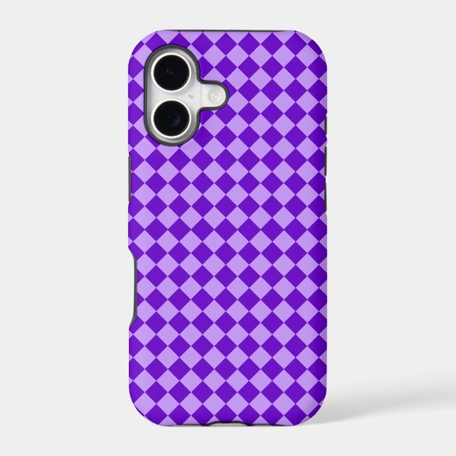 Purple Combination Diamond Pattern by STaylor Iphone Case (Back)