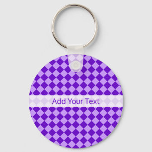 Purple Combination Diamond Pattern by STaylor Keychain
