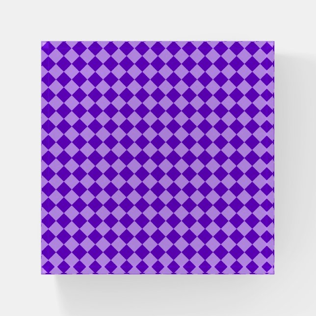 Purple Combination Diamond Pattern by STaylor Paperweight (Front)