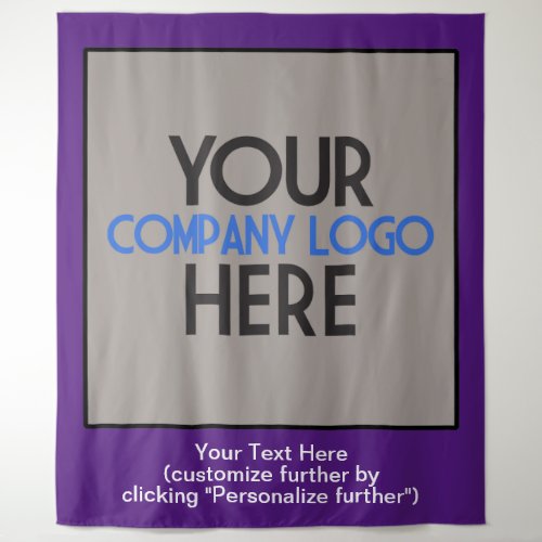 Purple Company Logo Business Trade Show Backdrop