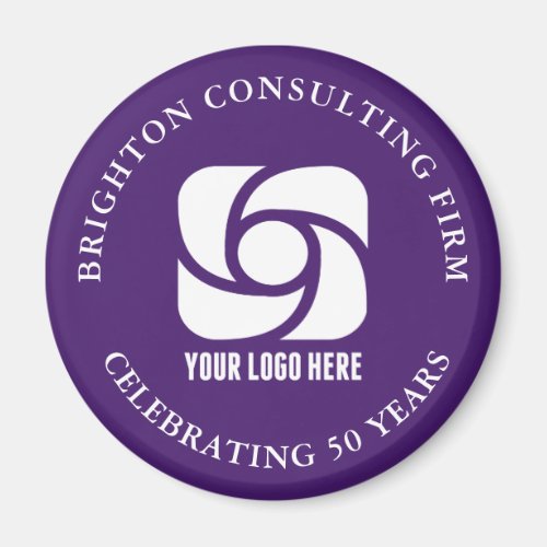 Purple Company Logo Custom Business Magnet