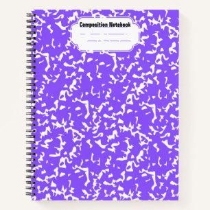 purple composition spiral notebook
