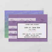 purple concert ticket (Front/Back)