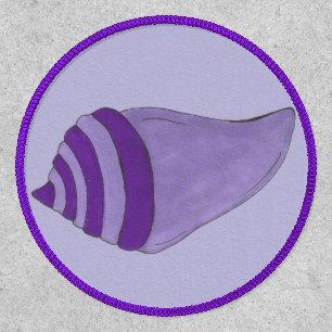 Purple Conch Sea Shell Seashell Beach Ocean Shore Patch