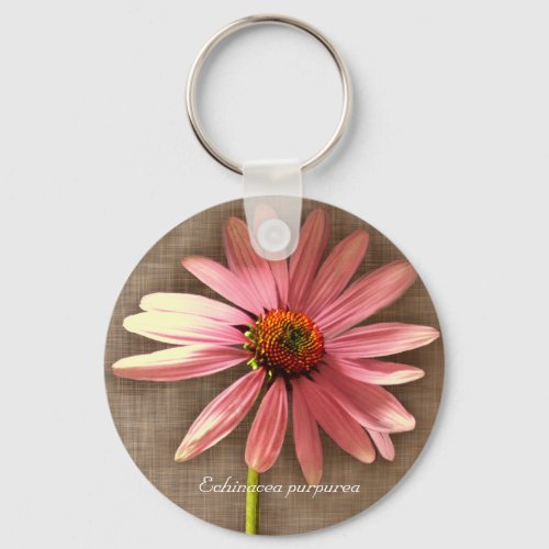 Purple Cone Flower Echinacea purpurea Keychain