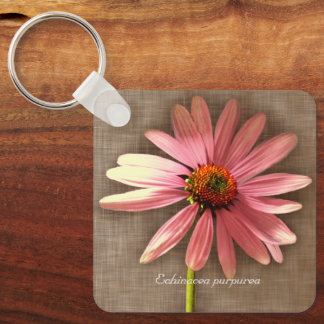 Purple Cone Flower Echinacea purpurea Keychain