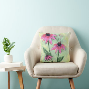 Purple Cone Flower Pillow