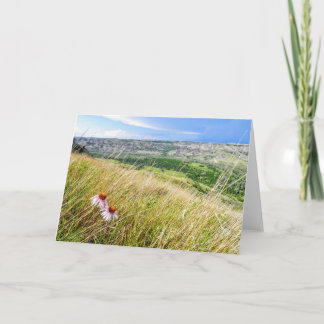 Purple Cone Flower with a View Note Card