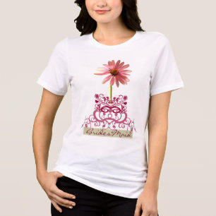Purple Coneflower Bridesmaid Tri-Blend Shirt