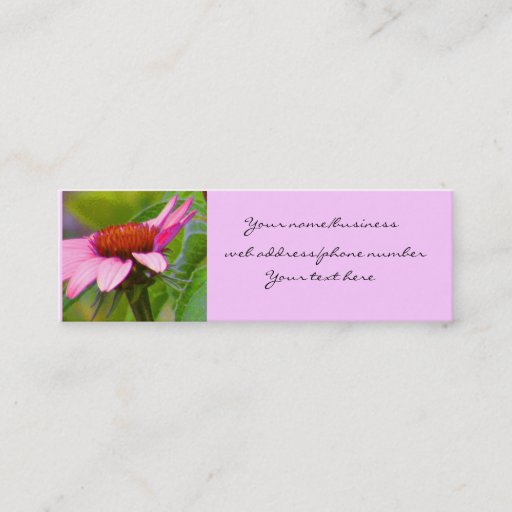 Customizable Purple Coneflower Profile Cards Business Card