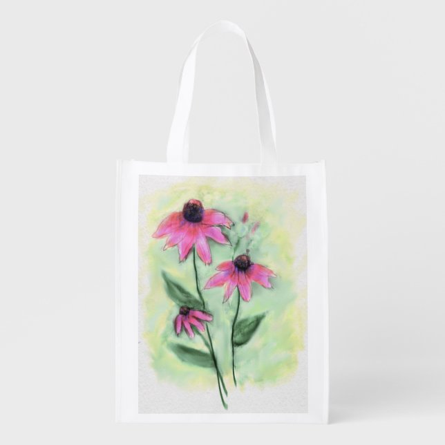 Purple Coneflower Reusable Bag (Front)