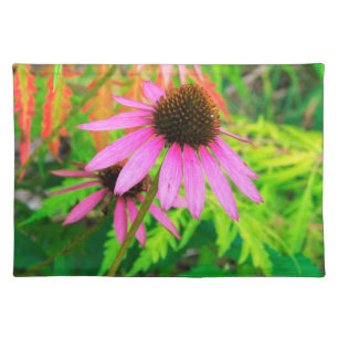 Purple Coneflower with Stunning Green Foliage Cloth Placemat