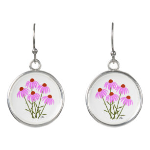 Purple Coneflowers Earrings
