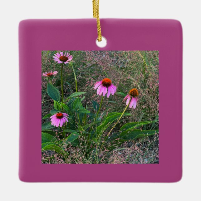 Purple Coneflowers Ornament (Front)