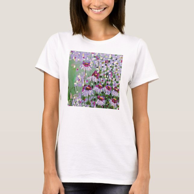 Purple coneflowers tee shirt (Front)