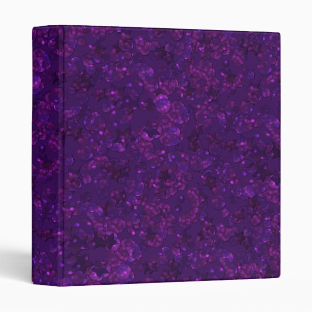 Purple confetti 3 ring binder (Front/Spine)