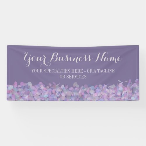 Purple Confetti Business Banner