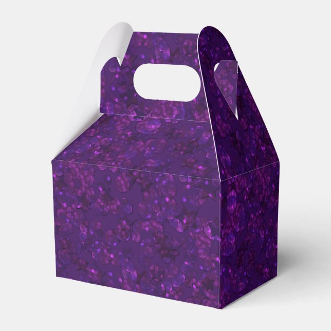 Purple confetti favor boxes (Back Side)
