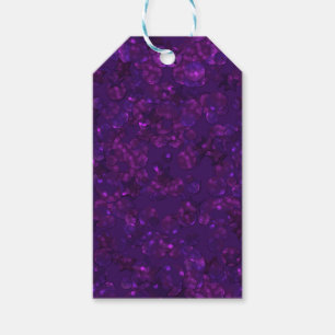 Purple confetti gift tags