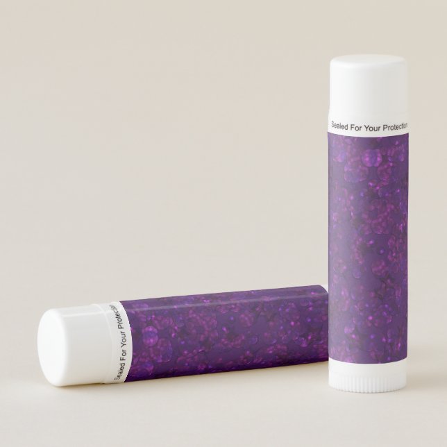 Purple confetti lip balm (Front)
