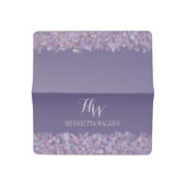 Purple Confetti Monogrammed Checkbook Cover (Open)