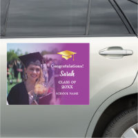 Purple Congrats Graduation with a Custom Photo