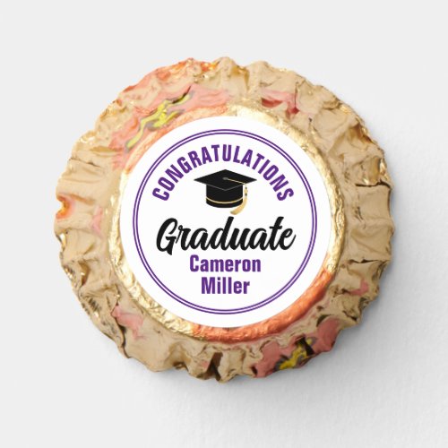 Purple Congratulations Graduate Custom 2024 Party Reeses Peanut Butter Cups