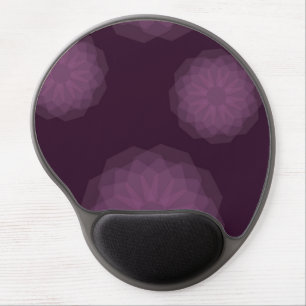 Purple, cool, trendy modern simple floral abstract gel mouse pad